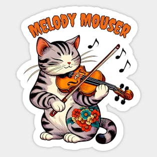 Violin cat Sticker